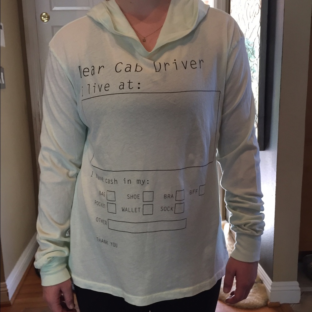OG rare Wildfox "Dear cab driver" hoodie.